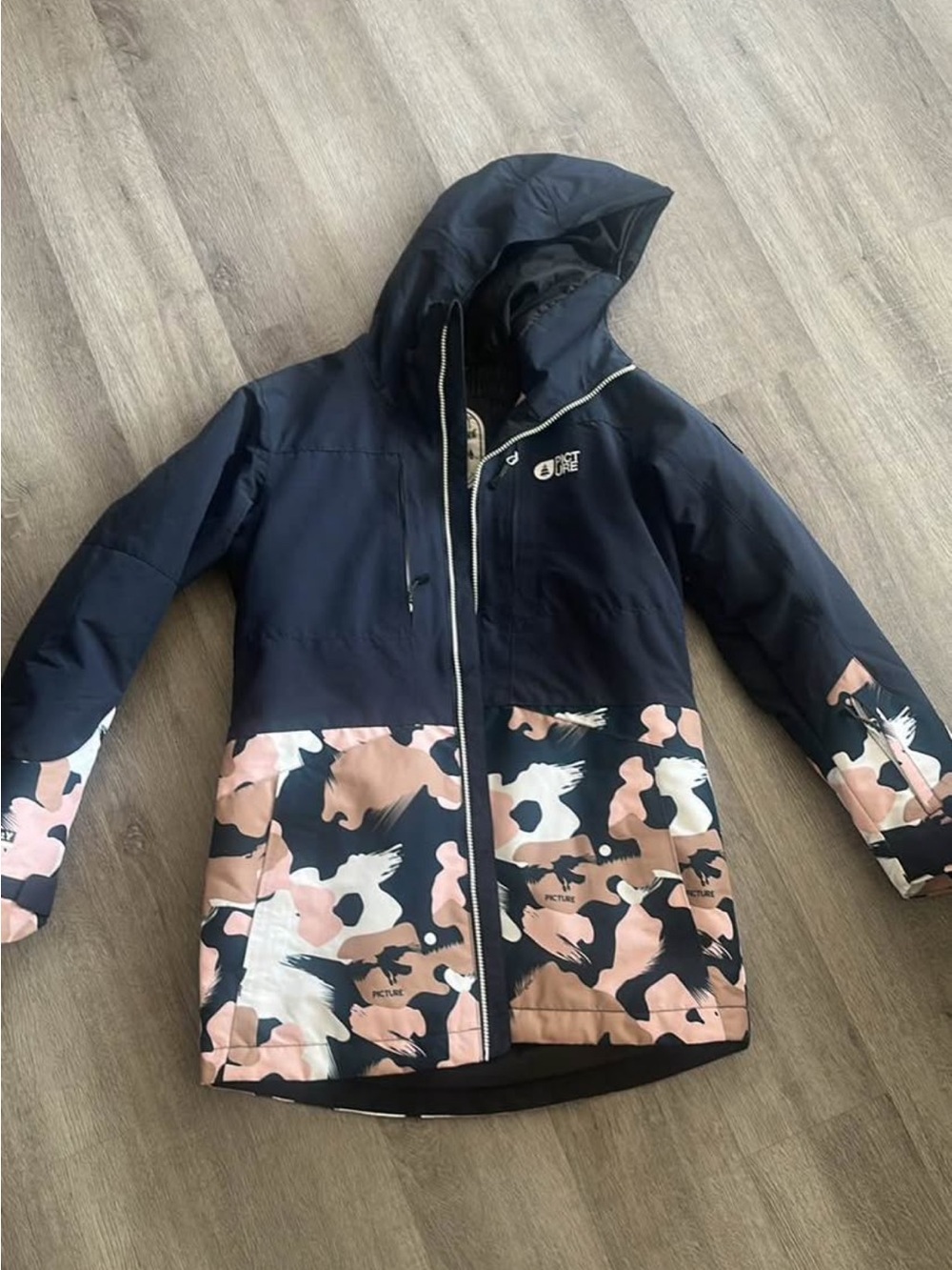 Picture Organic Navy & Pink Camo Ski Jacket